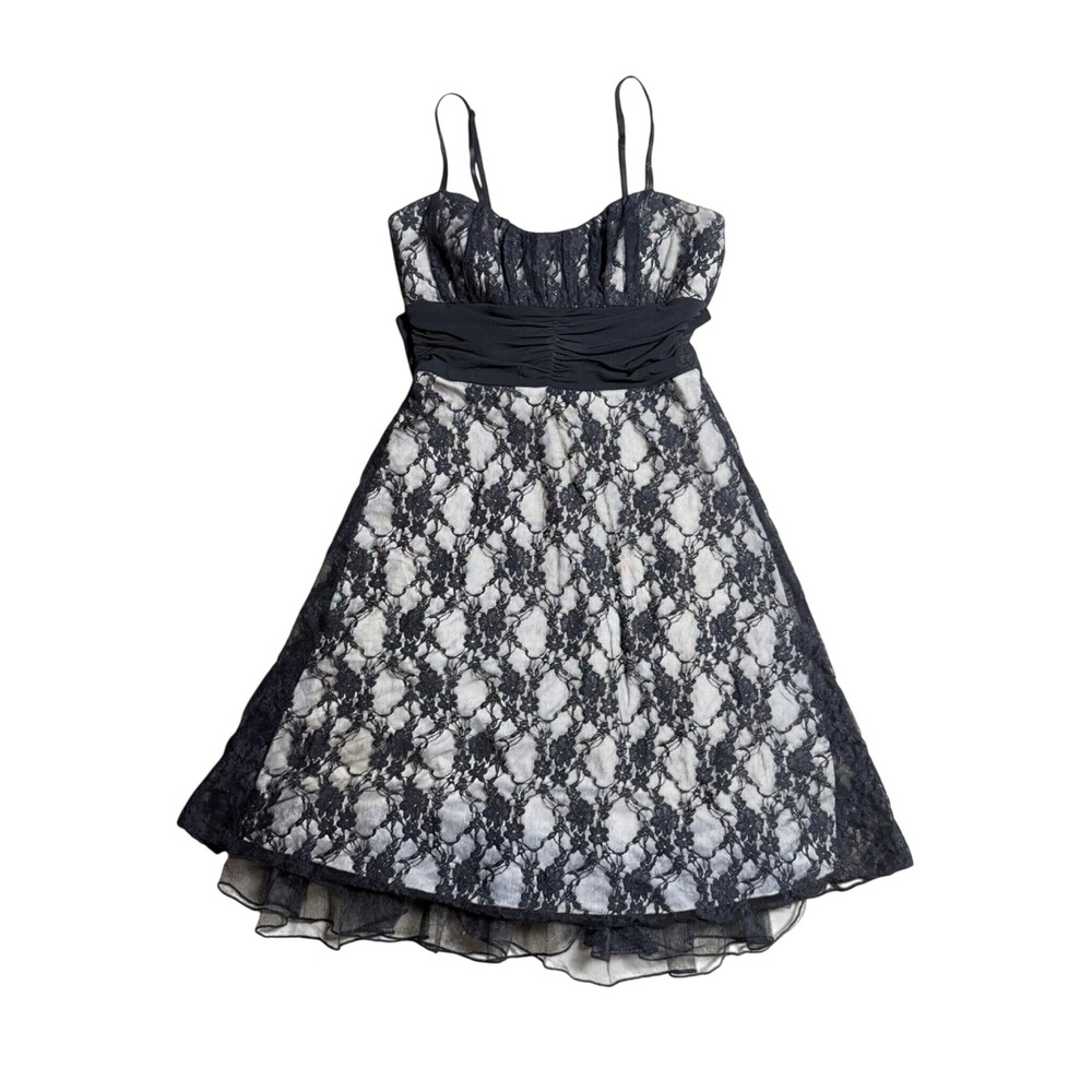 Speechless Black Lace Floral Dress